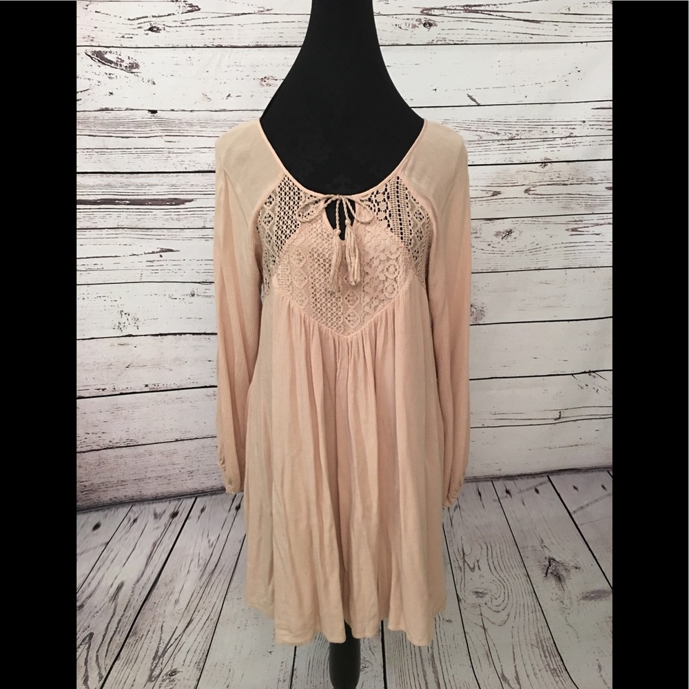 Beige lace yolk Dress
